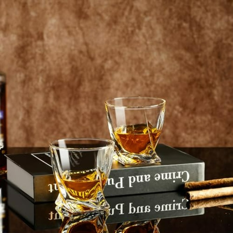 两个适合家庭使用的 10 盎司威士忌酒杯 2 个