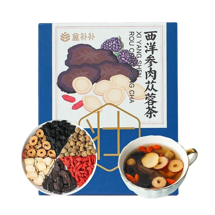 盒补补 西洋参肉苁蓉茶 补肾壮阳 10g*10袋 1 盒
