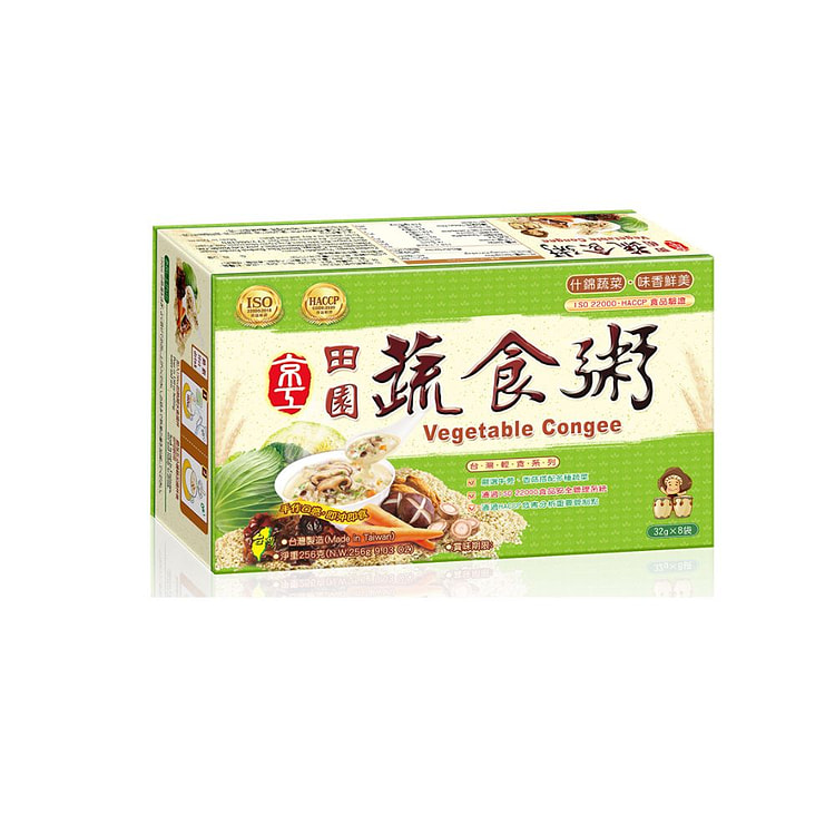 台灣【京工】田園蔬食粥 32克,8包/ 盒 1 份