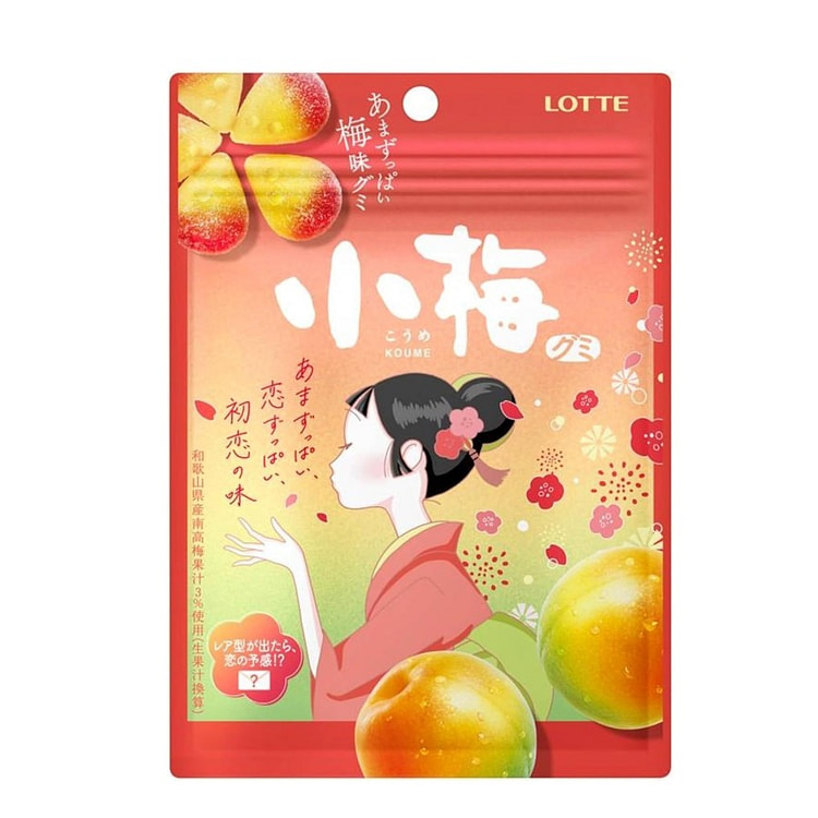 LOTTE  乐天 花瓣形梅子软糖 和山歌县产南高 30 克