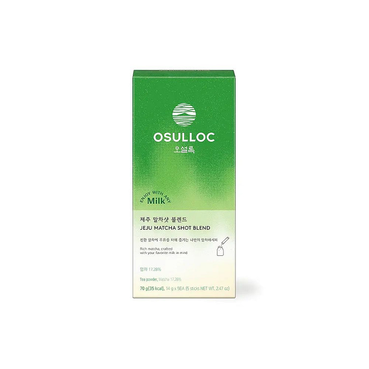 Jeju Matcha Shot Blend, 14g x 5 Sticks, Total 70g 1 each