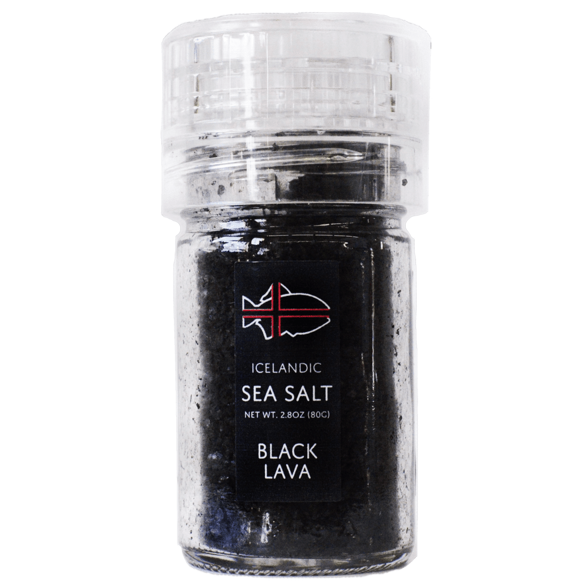 Black Lava – Icelandic Sea Salt 40gr Grinder (Adjustable) 1 each