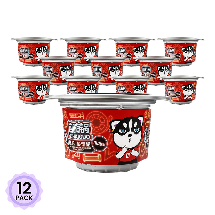 ZiHaiGuo Self Heating Spicy Sour Rice Noodle 98 g*12 pack
