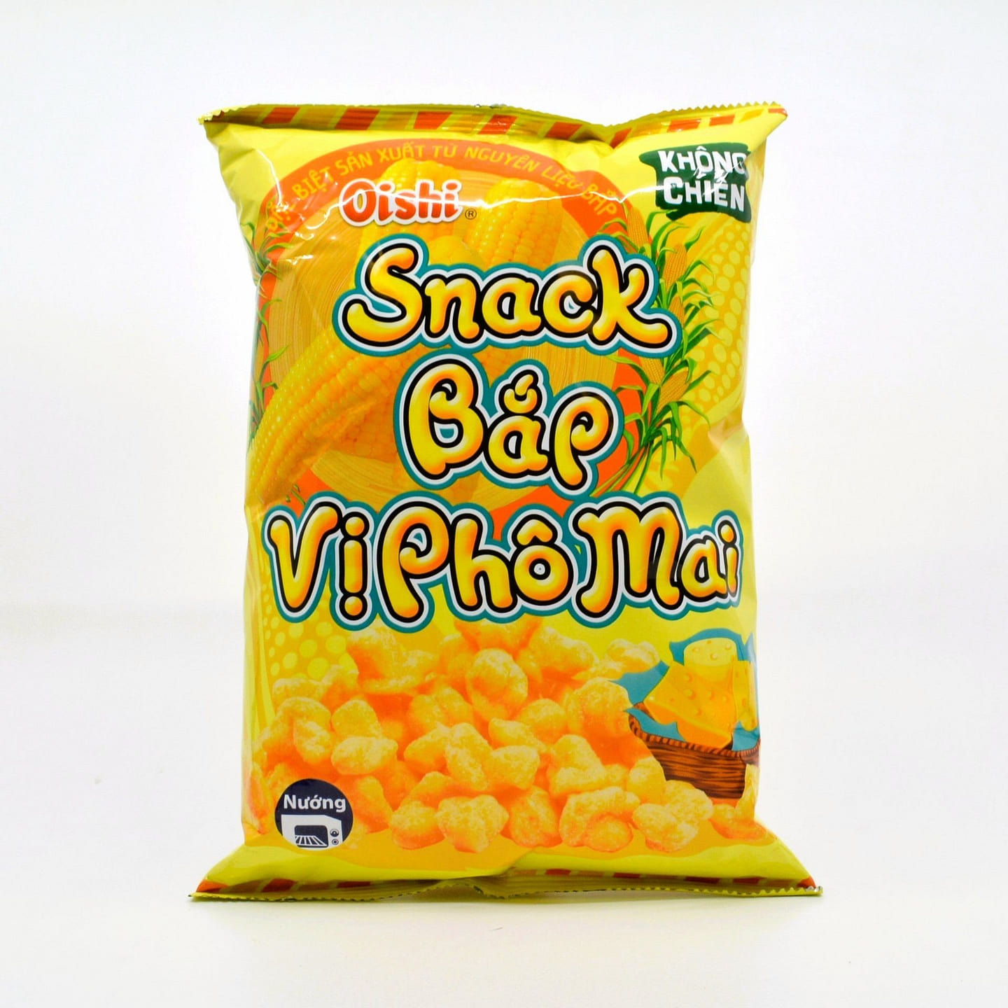 Oishi Cheesy Corn Chips – 2.4oz/68g 2.4 oz
