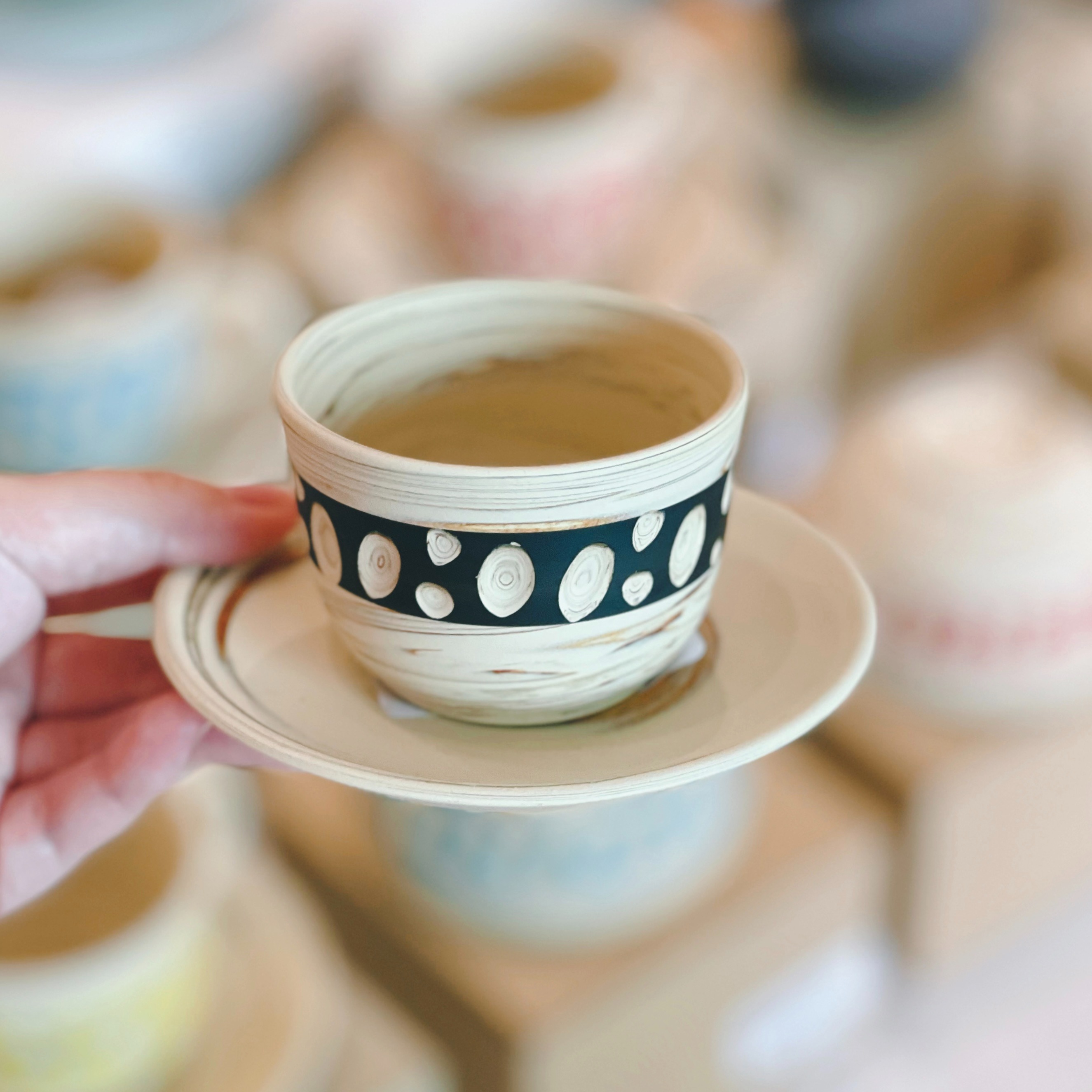 Get Artist Tokoname 堀田拓見 Colored Clay Cup w Saucer (Gift Box