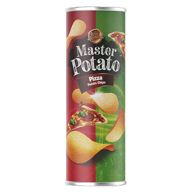 Master Potato Pizza Flavoured Potato Chips 160g 1 box