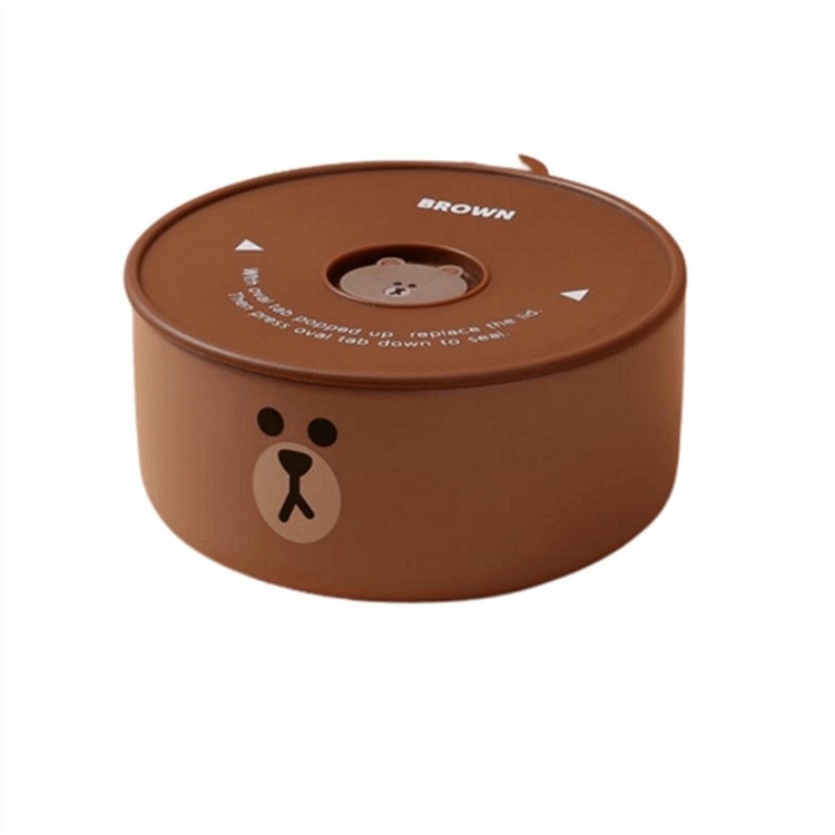 LINE FRIENDS 陶瓷带饭盒带盖密封布朗款