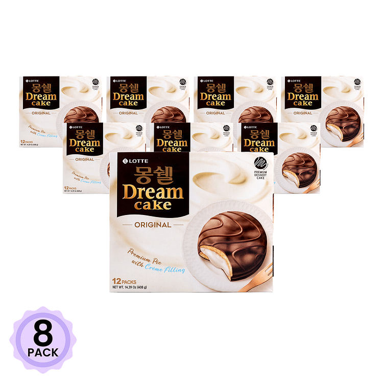 乐天 Dream Monchel 可可鲜奶油蛋糕(12个/盒) 384 克*8 包
