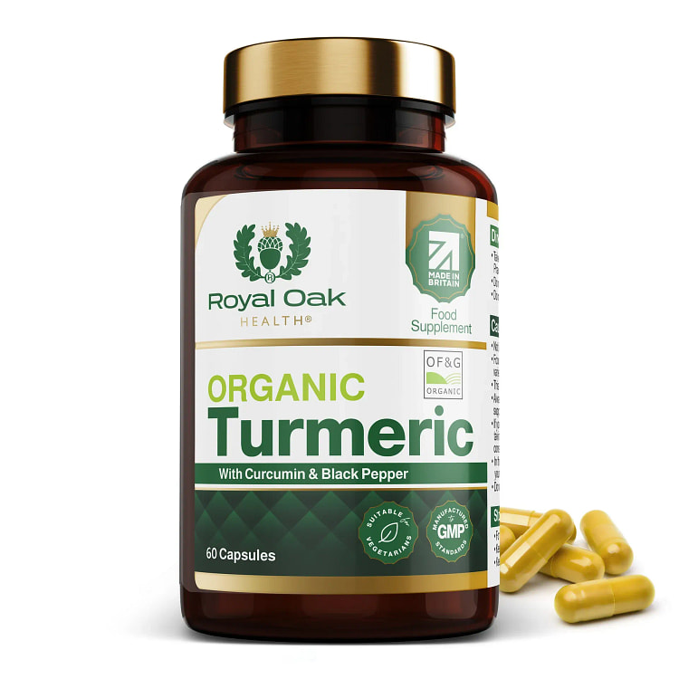 皇家橡树有机姜黄素胶囊 护关节肝片60粒 1 瓶