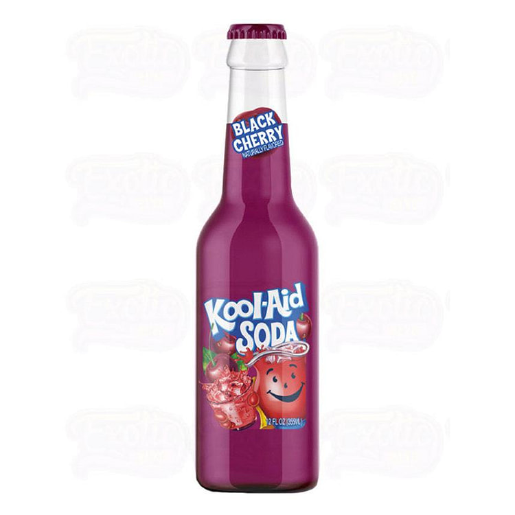 Kool Aid Black Cherry 12oz Glass Bottle 1 each