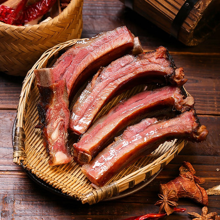 味古蜀腊排骨400克四川农家自制特产烟熏腊排骨古蜀味道风干咸排骨腊肉腊味