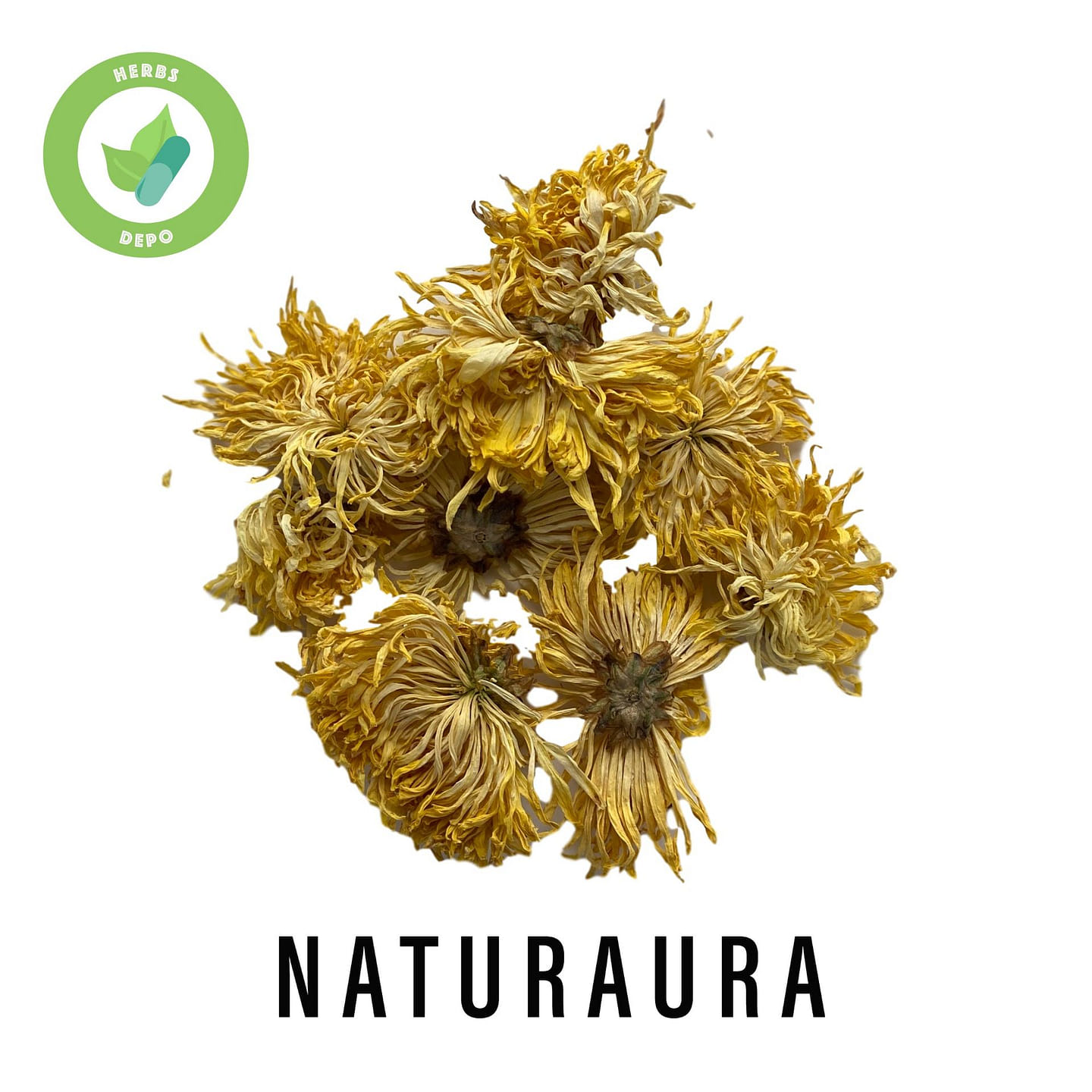 NATURAURA – PREMIUM DRIED GOLDEN CHRYSANTHEMUM – CHRYSANTHEMUM MORIFOLIUM 1 each