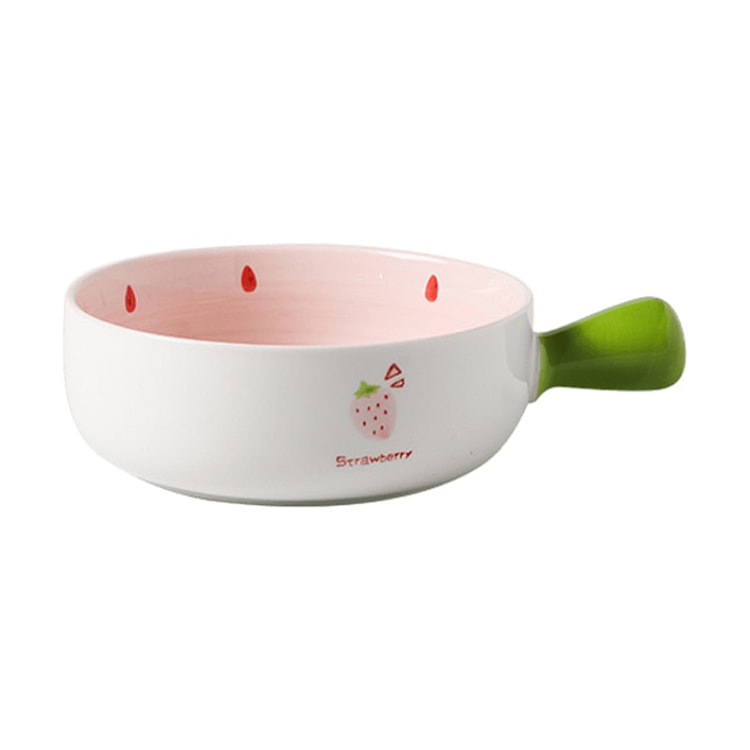 MDZF Strawberry Collection Ceramic Handled Bowl