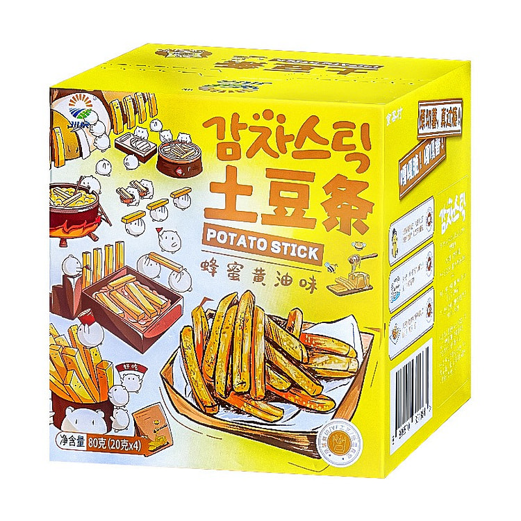 Honey Butter Flavor Potato Sticks 80g 1 box