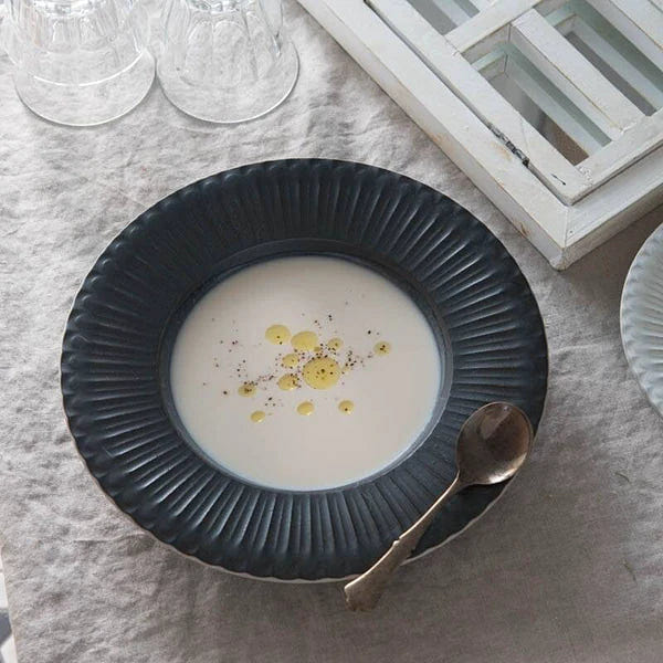 Shush Grace Mino Ware Soup Plate Crystal Black 1 each