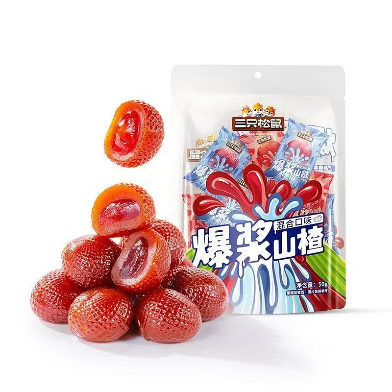 Three Squirrels Bursting Hawthorn 50g (150g Total) 3 pack