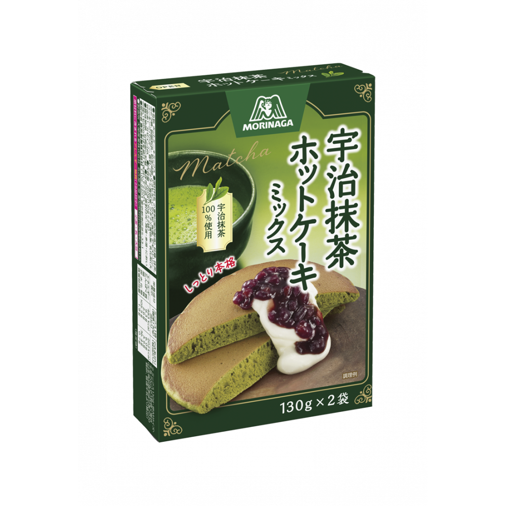 マチャ抹茶 日本直送」森永・宇治抹茶ホットケーキミックス 130gx2袋入り - Weee!