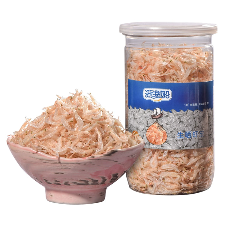 浙渔船生晒虾皮100g*1罐 新鲜宝宝辅食虾米