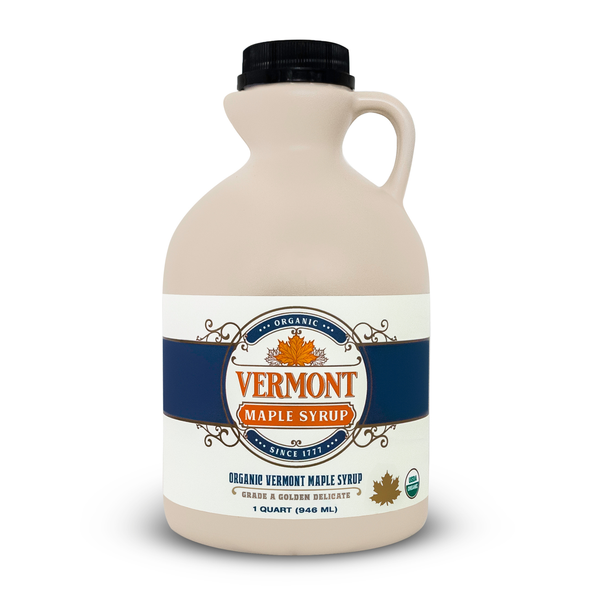 Golden Organic Vermont Maple Syrup - Jug 32 oz - quart / Single 47.58 oz