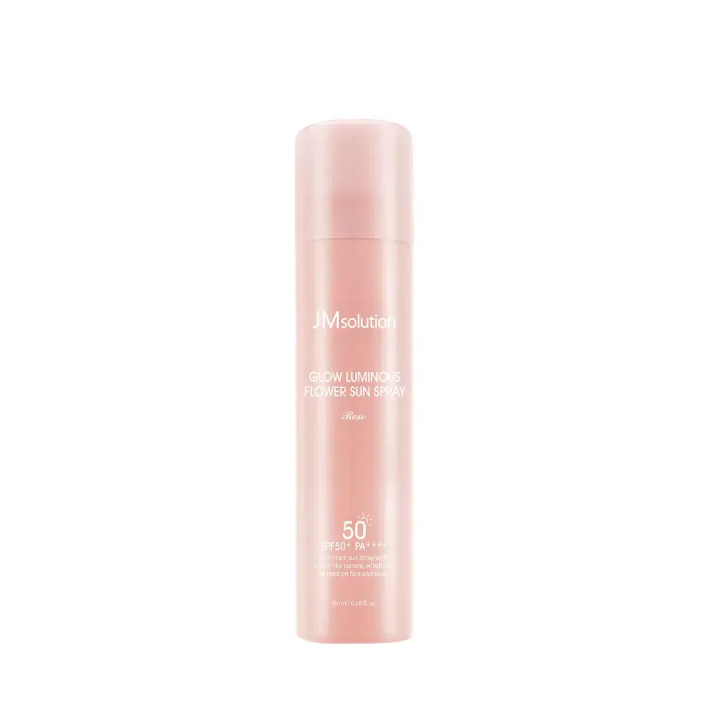 JMsolution Glow Luminous Flower Sun Spray Sunscreen – Rose | SPF50+/PA++++ 180 ml