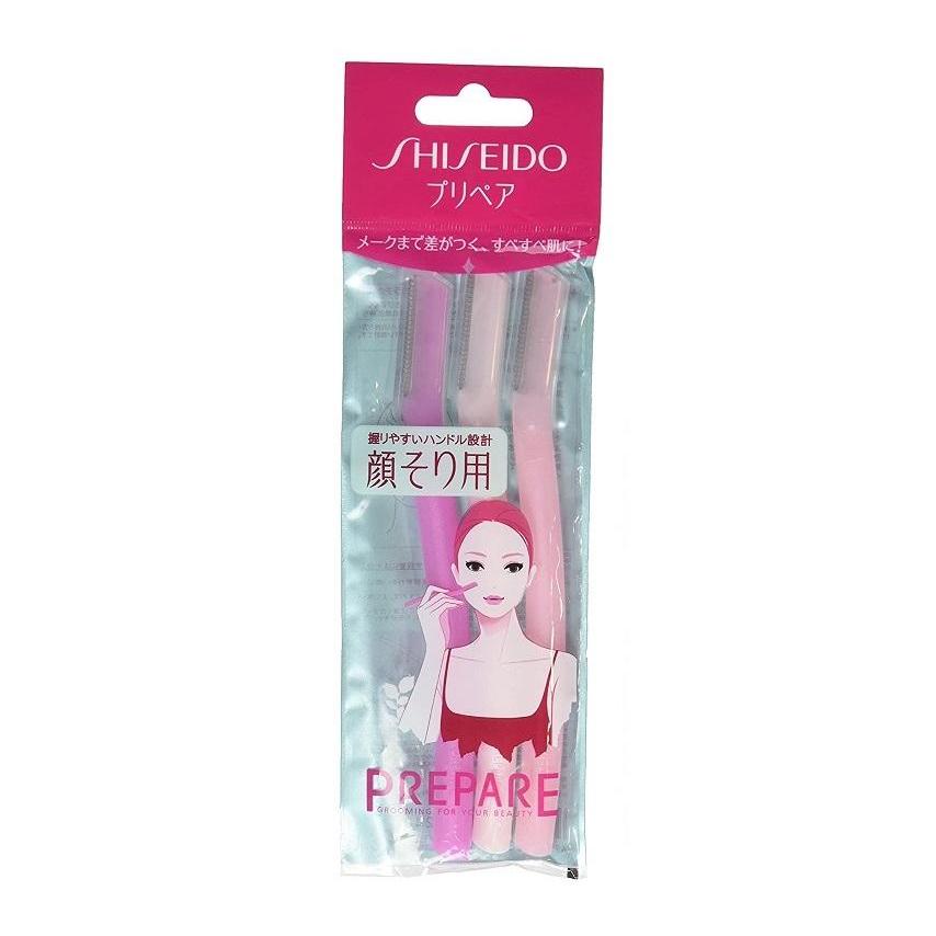 SHISEIDO PREPARE Facial Razor 3pcs Set 1 each