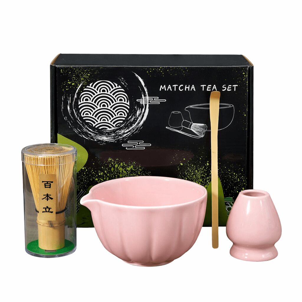 Japanese Matcha Tea Set - Handmade 4 each