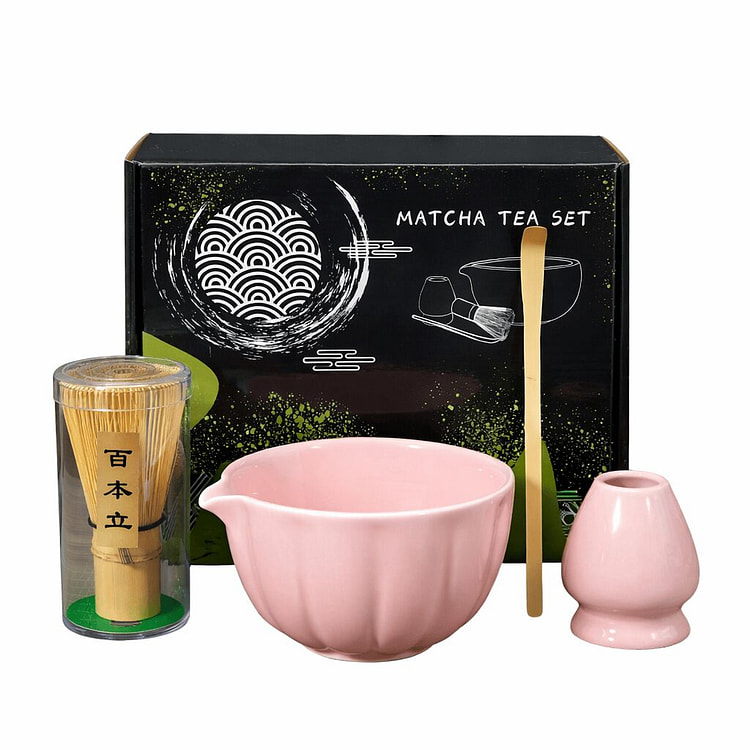日本抹茶茶具 - 传统手工制作 4 份