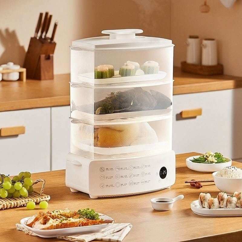 Electric steamer 16L 3-layer power outage protection 110V 1 each