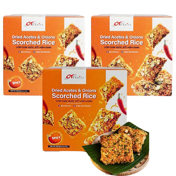 CT Choice Cơm Cháy Xốt Mắm Hành Ruốc (Combo 3 Gói)