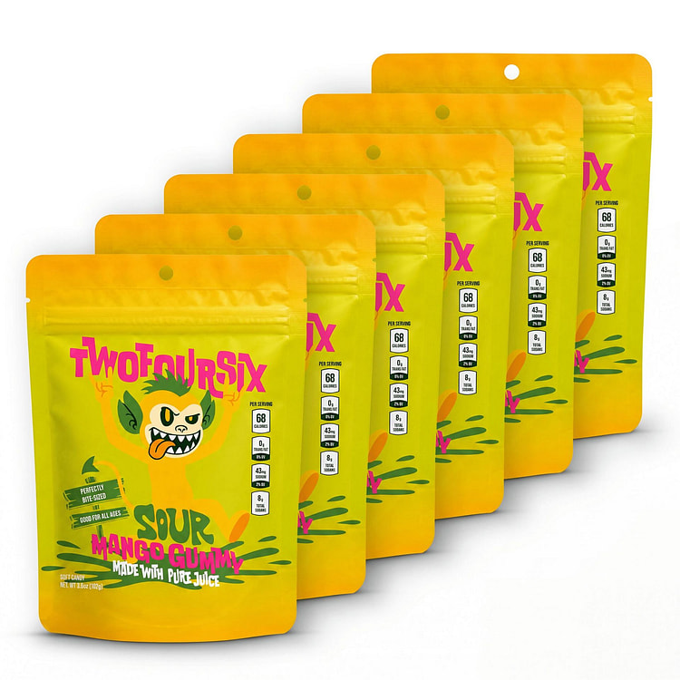 TwoFourSix Sour Mango Gummies 6pack 3.6 oz*6 pack