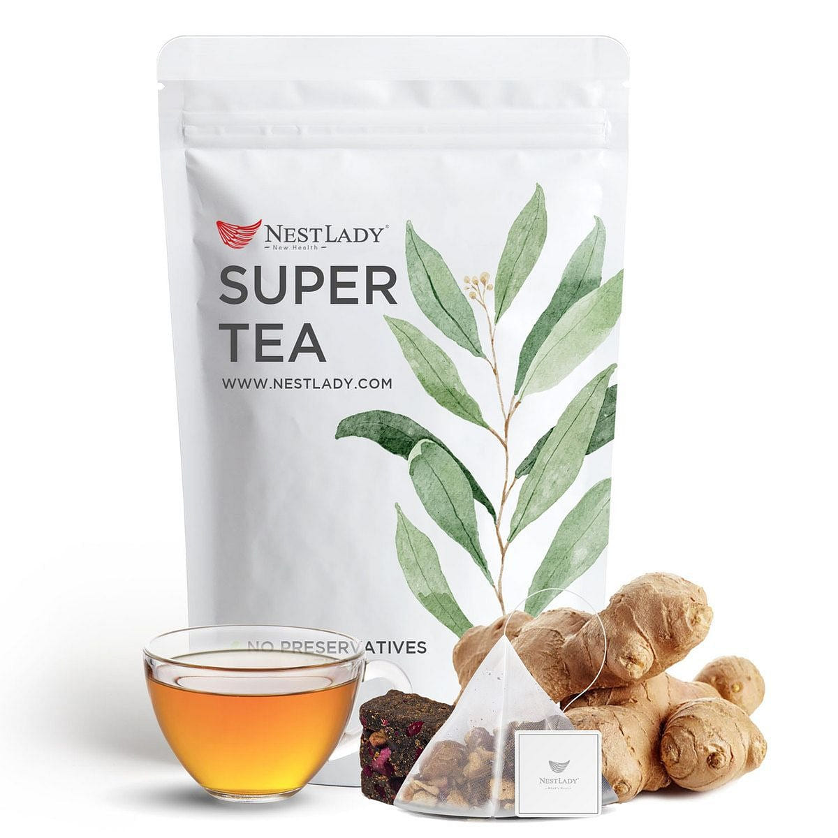 NESTLADY Brown Sugar Ginger Tea 18 Bags 1 count