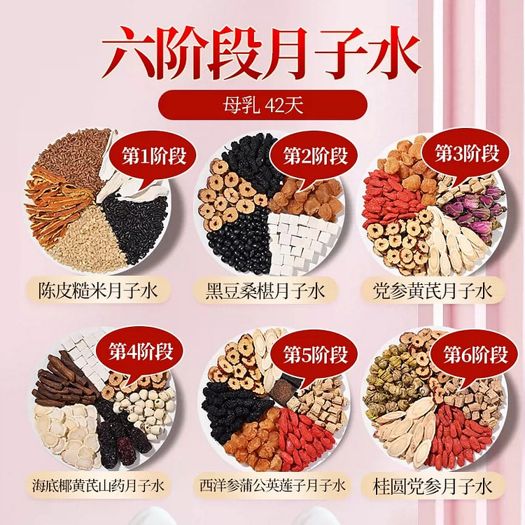 养庆堂 产后月子水42天月子茶（六大盒） 6 盒