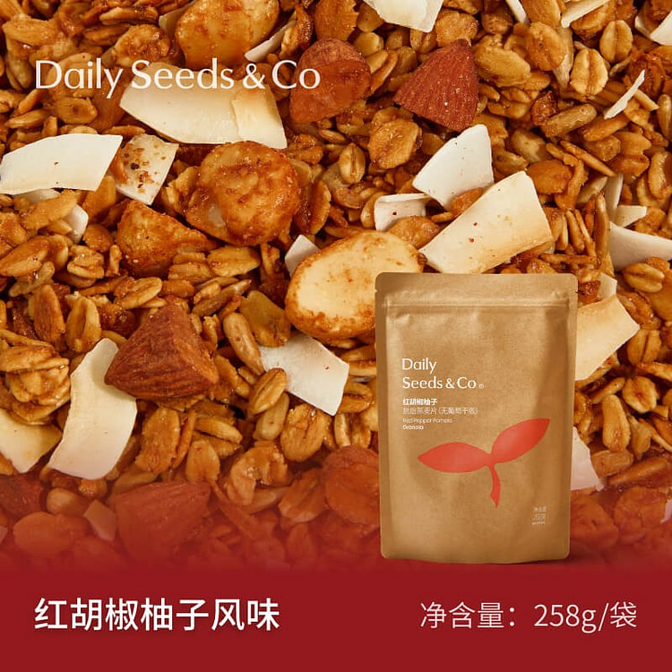 DailySeeds&Co红胡椒柚子烘焙燕麦片 258 克