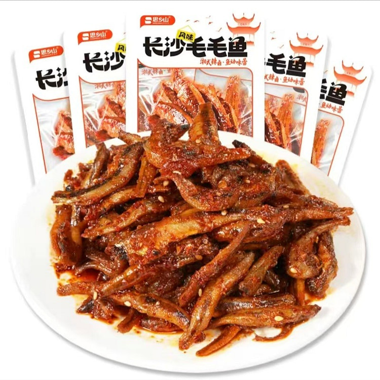 思乡山长沙风味毛毛鱼香辣小鱼仔解馋零食12g*10 120 克
