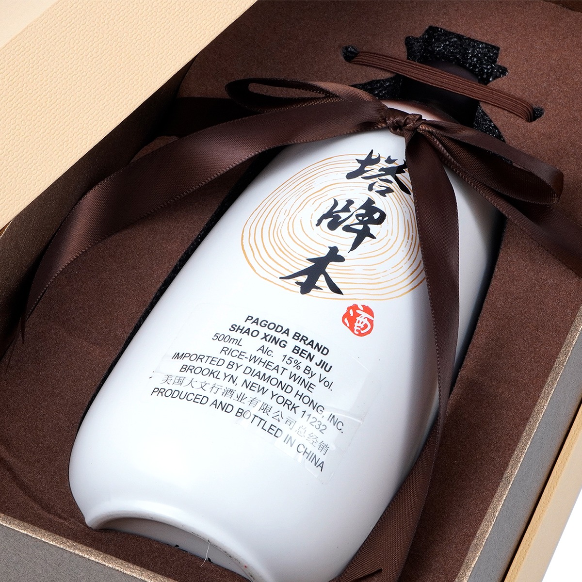 塔牌 绍兴黄酒 本美 半干型黄酒 500ml 塔牌本酒绍兴黄酒500 毫升- Weee!
