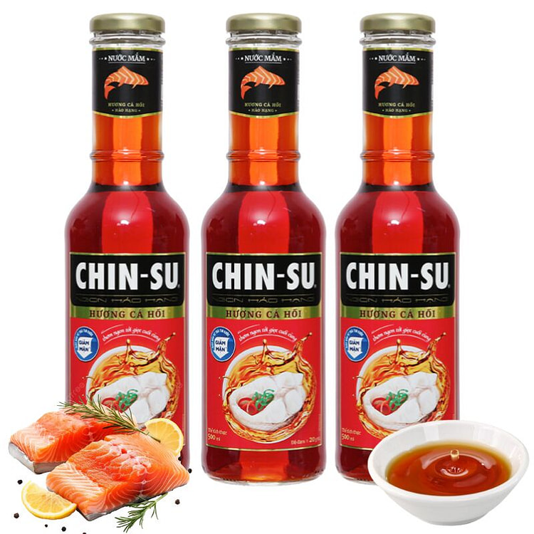 Combo Nước Mắm Cá Hồi Chinsu hảo hạng 3 Chai