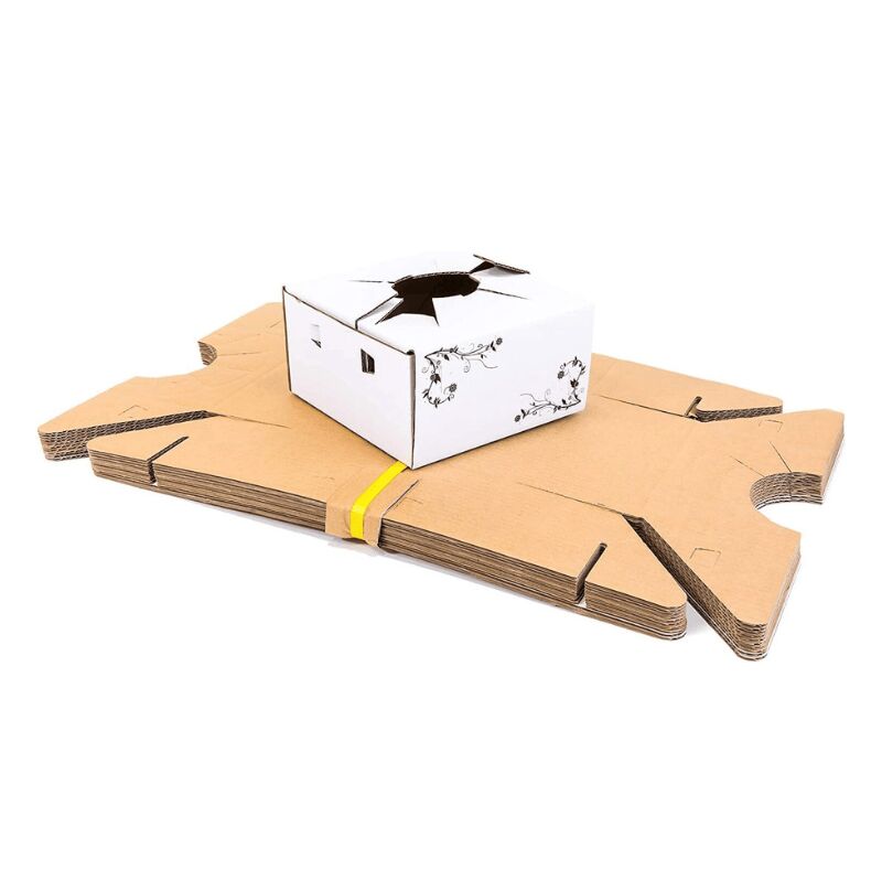 플라워 종이 배송 박스 (8" x 8" x 4") 10 count
