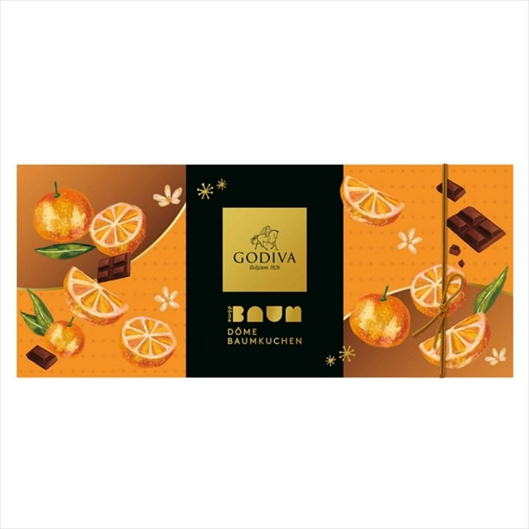 日本名店 高级巧克力 GODIVA 新品  浓厚生巧&橘子口味  圆顶年轮蛋糕 8个装