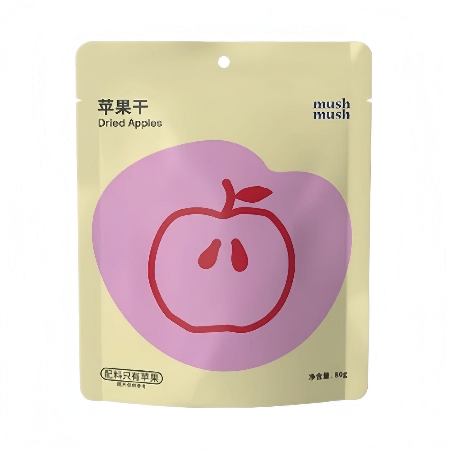 Dried apple without additives, 80g*1 bag 80 g