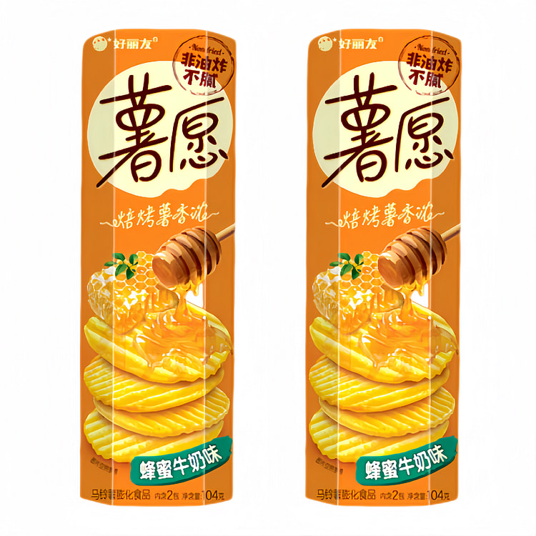 好丽友薯愿薯片蜂蜜牛奶口味104g休闲办公室零食