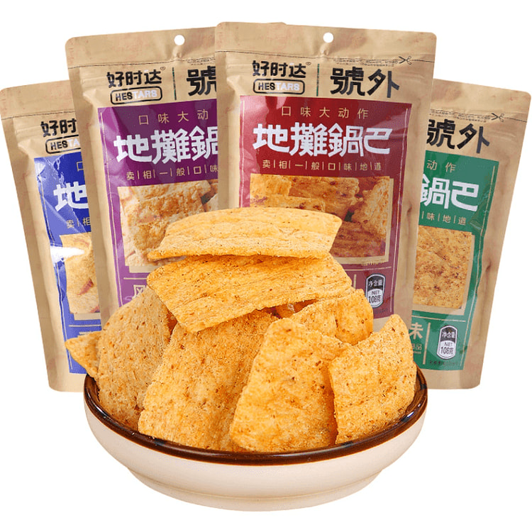 好时达地摊锅巴 老式锅巴 混合口味108g*4包