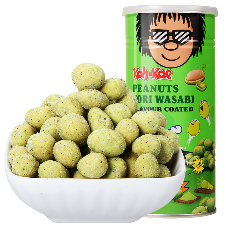 大哥 花生豆炒货坚果鱼皮花生芥末味230g*1罐
