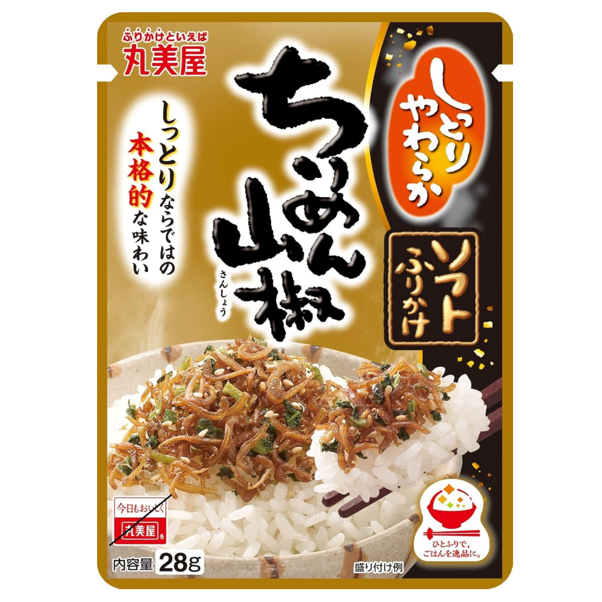 丸美屋 日式拌飯料 山椒小魚乾風味 28g 28 克