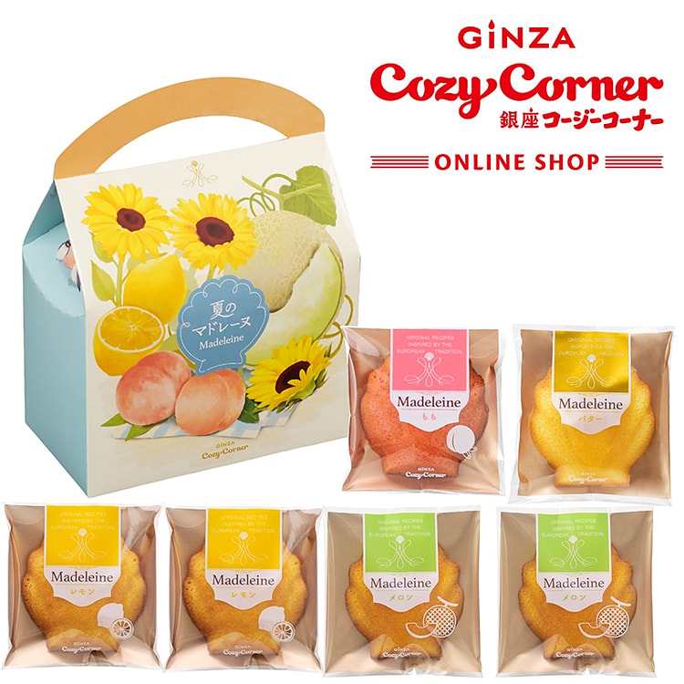 Ginza Cozy Corner Summer Madeleines Cakes 6 pcs 1 box