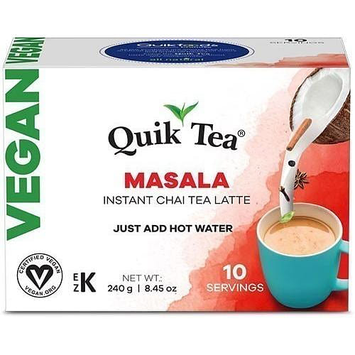 Quik Tea - Instant VEGAN Masala Chai (10 Pack) 10 count