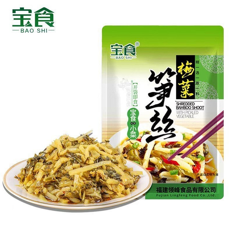 宝食 原味味梅菜笋丝开胃酸菜咸菜榨菜即食下饭菜速食 420 克