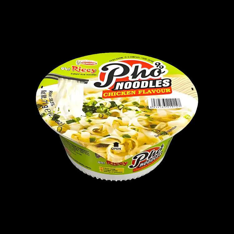 Acecook Oh! Ricey Pho Noodles Chicken Flavor Bowl
