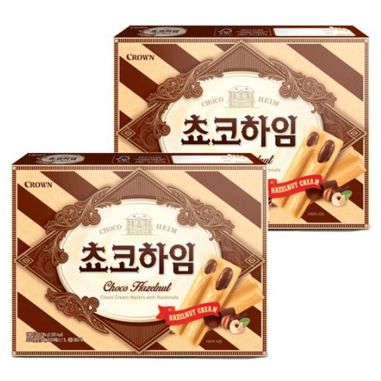 [한국 직배송] 크라운 초코하임 142g, 2개
