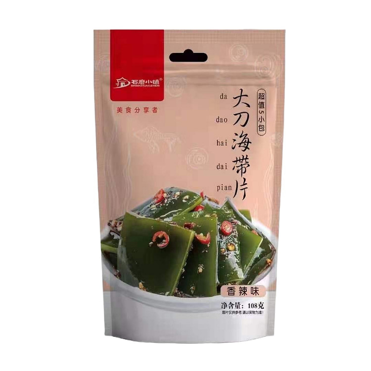 石磨小镇  大刀海带片小包即食 香辣味道 108g*1袋装