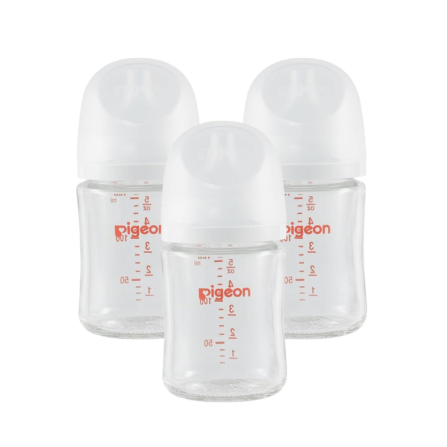 Pigeon Glass Nursing Bottle Wide Neck 5.4 Oz 3 bottle
